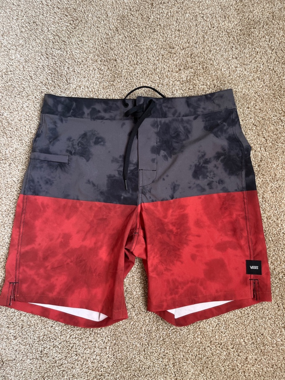 Vans Two-Tone Red and Gray Men's Boardshorts
